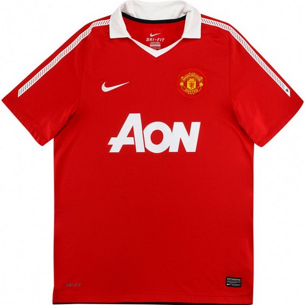 Heimtrikot Thailand Manchester United Retro 2010 2011 Rote Günstige Fußballtrikots